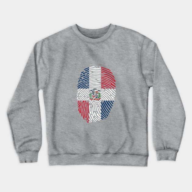 DOMINICAN REPUBLIC FINGER PRINT - CARNIVAL CARIBANA TRINI PARTY DJ Crewneck Sweatshirt by FETERS & LIMERS